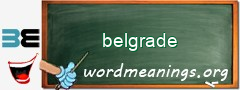 WordMeaning blackboard for belgrade